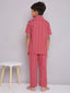 KID1 Quirky Print Night Suit Set Red