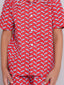 KID1 Quirky Print Night Suit Set Red
