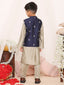 KID1 Embroidered Festive Jacket Kurta Pyjama Blue
