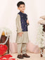 KID1 Embroidered Festive Jacket Kurta Pyjama Blue