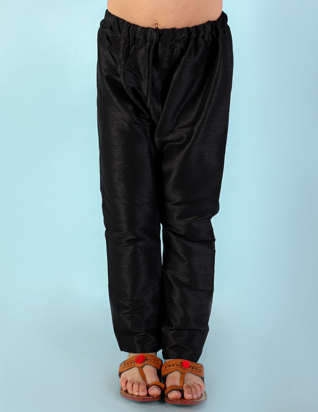 Boys Silk Blend Pyjama Black