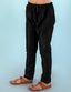 Boys Silk Blend Pyjama Black