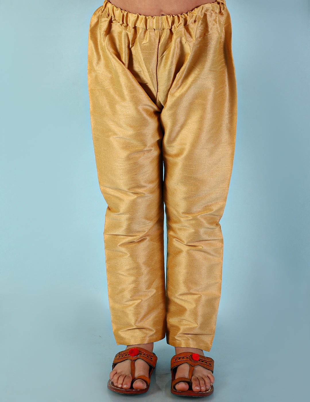 Boys Silk Blend Pyjama Gold