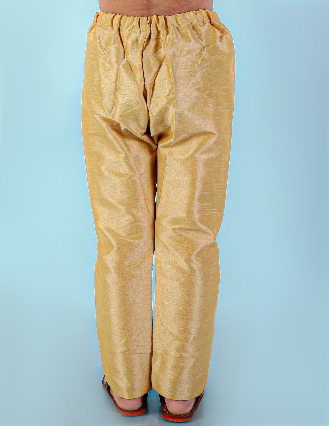 Boys Silk Blend Pyjama Gold
