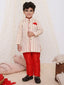 KID1 Front Open Kurta Pyjama White