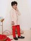KID1 Front Open Kurta Pyjama White