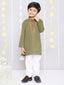 KID1 Embroidered Kurta and Pyjama Set Green