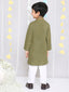 KID1 Embroidered Kurta and Pyjama Set Green