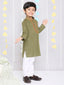 KID1 Embroidered Kurta and Pyjama Set Green