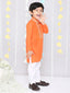 KID1 Embroidered Kurta and Pyjama Set Orange