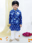 KID1 Asmi Jacket Kurta Pyjama Set Navy Blue
