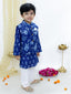 KID1 Asmi Jacket Kurta Pyjama Set Navy Blue