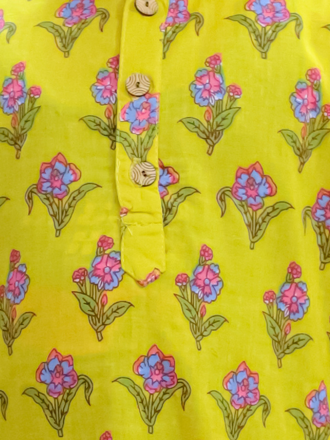 KID1 Buti-Jaal Kurti Sharara Set For Girls With Asmi Jacket Kurta Pyjama Set For Boys - Yellow