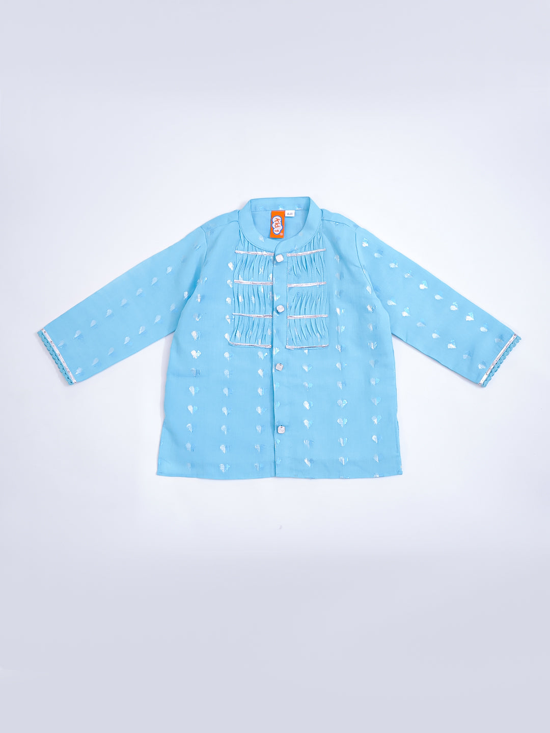 KID1 Tiny Hearts Kurta Pyjama Set Skyblue