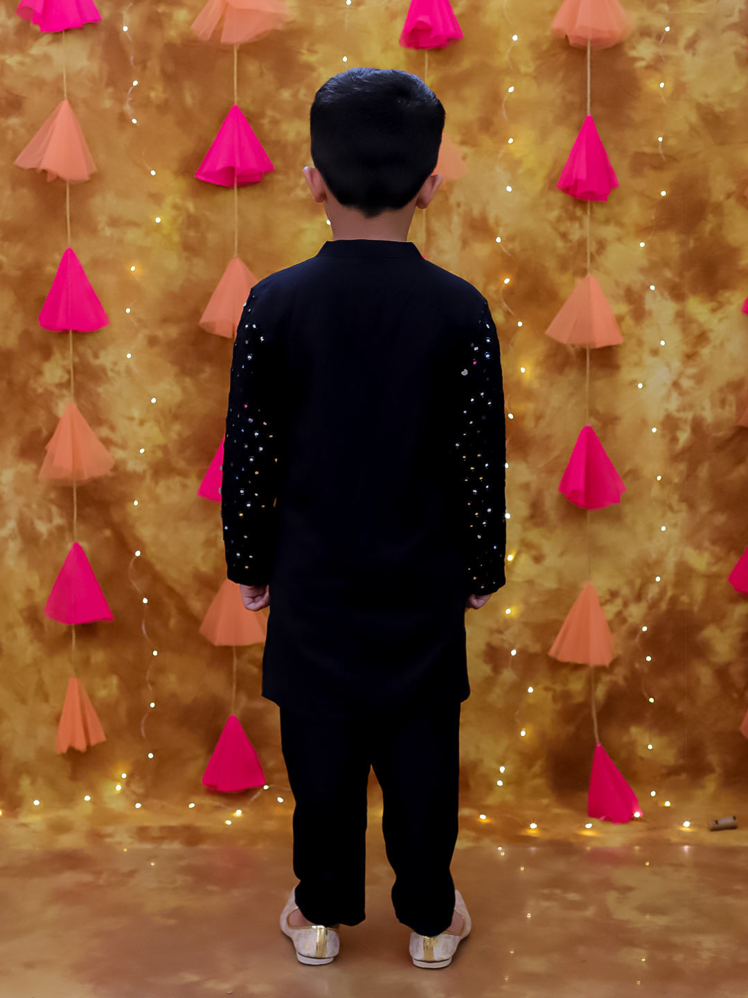 KID1 Mirror Shimmer Kurta Pyjama Black