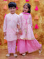 KID1 Anmol Kurti Sharara Set Pink For Girls With Anmol Kurta Pyjama For Boys - Pink