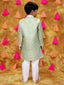KID1 Mirror work Jacket Kurta Set Green