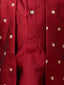 KID1 Zari Weave Jacket with Silk Kurta Pyjama Maroon