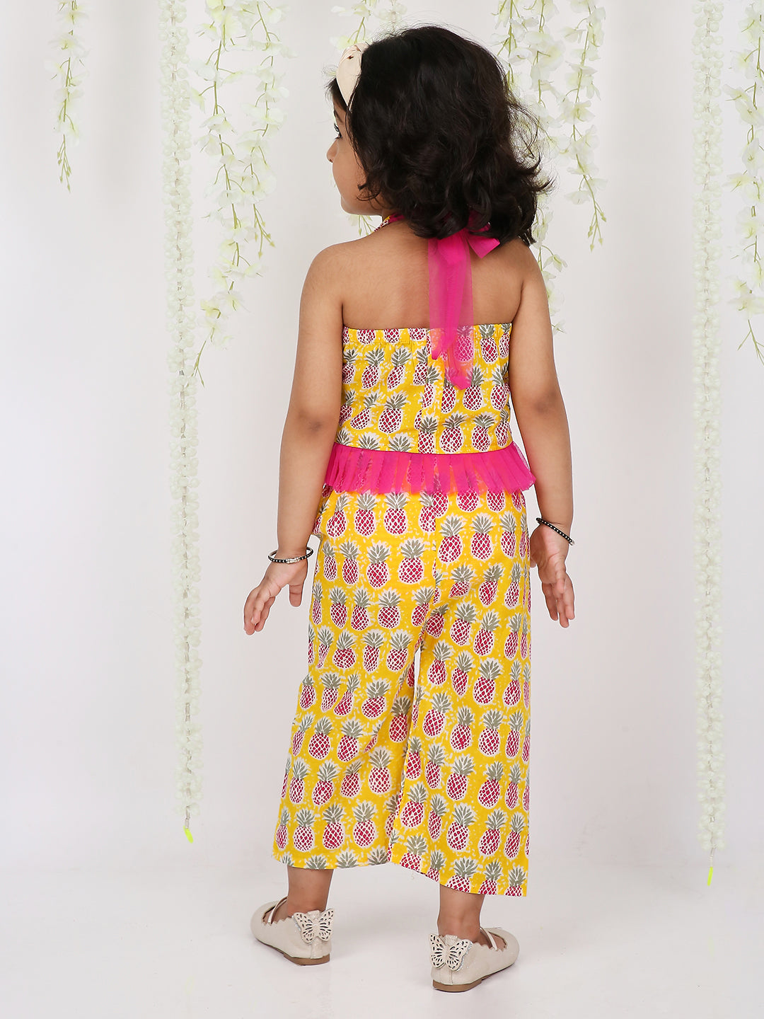 KID1 Pina Colada Halter Neck Top With Pant Yellow