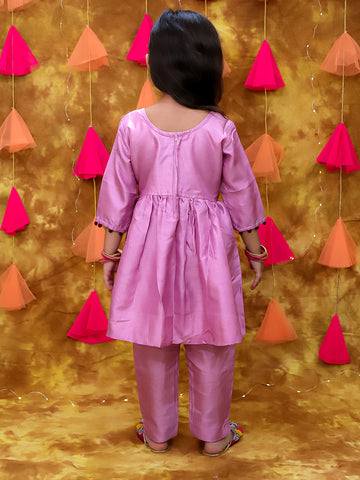 KID1 Sequins Flower Kurti Pants Purple