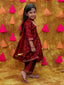 KID1 Bindu Anarkali Pant Set Maroon