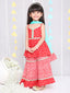 KID1 Chanda Bandhani Top Sharara Set Red