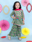 KID1 Buti-Jaal Kurti Sharara Set Green