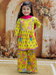 KID1 Buti-Jaal Kurti Sharara Set Yellow