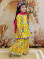 KID1 Buti-Jaal Kurti Sharara Set Yellow
