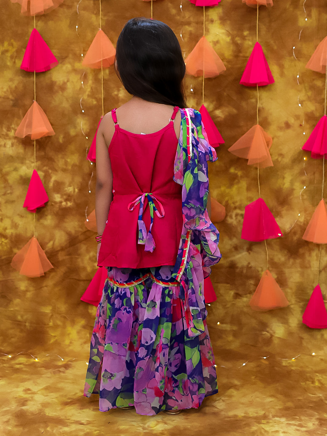 KID1 Malang Mirror Sharara set Pink