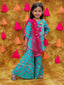 KID1 Bela Kurti Sharara Set Turquoise