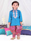 KID1 Gota-Work Kurta with Dhoti  Pants Blue