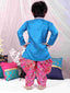KID1 Gota-Work Kurta with Dhoti  Pants Blue