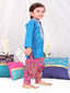 KID1 Gota-Work Kurta with Dhoti  Pants Blue