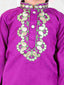 KID1 Gota-Work Kurta with Dhoti  Pants Purple