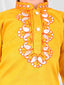 KID1 Gota-Work Kurta with Dhoti Pants Yellow