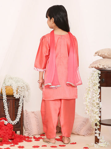 KID1 Simran Kurti Salwar Set Peach