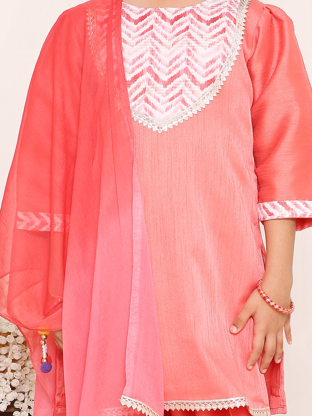 KID1 Simran Kurti Salwar Set Peach