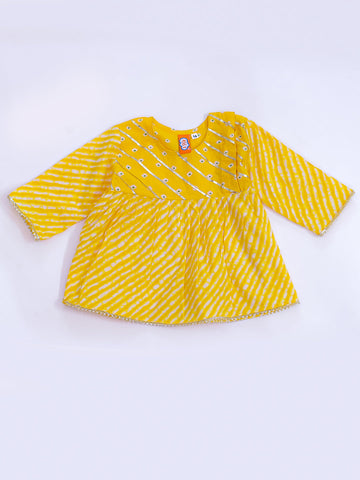 KID1 Bela Peplum Top With Pant Yellow