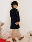 KID1 Royal Velvet Sherwani Set Blue