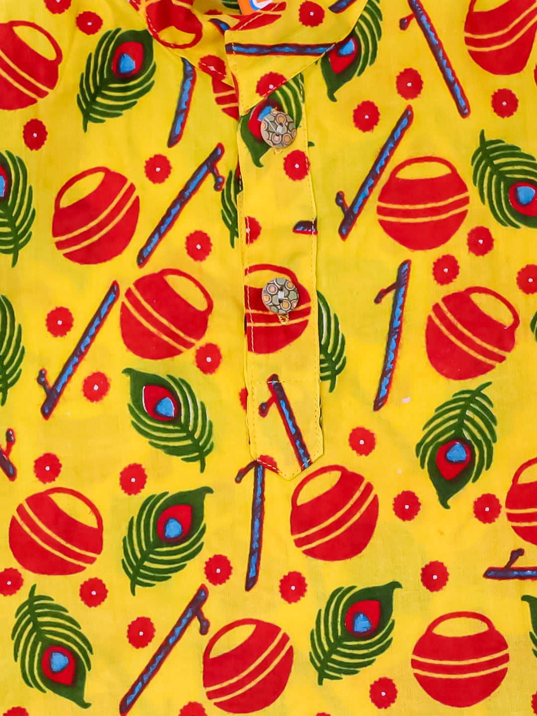 KID1 Nat Khatt Kanha Kurta Dhoti Yellow