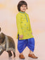 KID1 Aari Embroidered Handloom Kurta With Dhoti Green