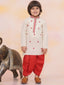 KID1 Aari Embroidered Handloom Kurta With Dhoti Offwhite