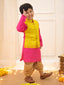KID1 Attached Jacket Kurta Set Yellow