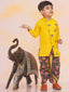 KID1 Morpankh Embroidered Dhoti Set Yellow