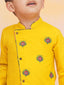 KID1 Morpankh Embroidered Dhoti Set Yellow