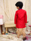KID1 Attached Silk Jacket Kurta With Dhoti Purple