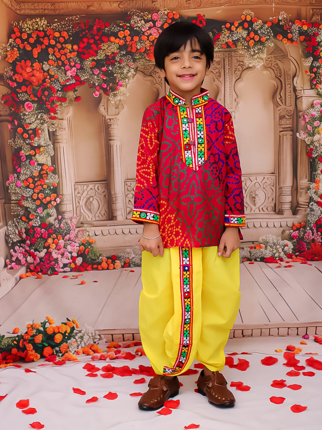 KID1 Colourama Navratri Kurta Dhoti Set Multi