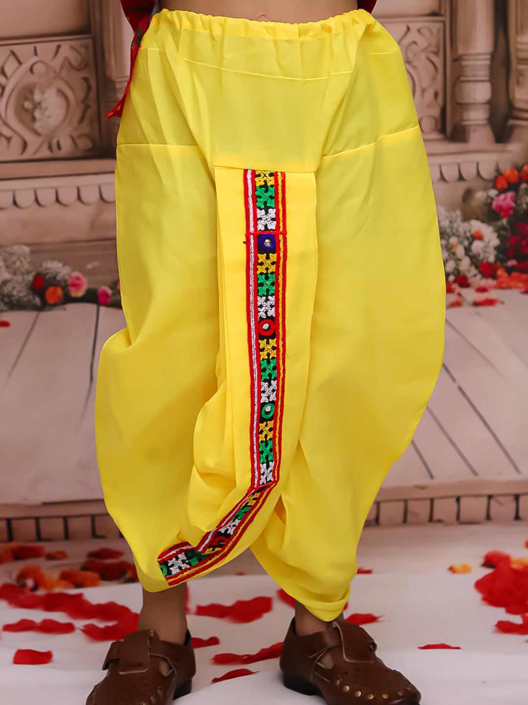 KID1 Dandia Mania Dhoti Set For Girl With Colourama Navratri Kurta Dhoti Set For Boys - Pink & Multi