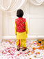 KID1 Royal Kurta Dhoti With Jacket Red